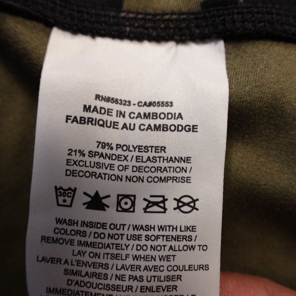 Nike One Luxe Icon Clash Bike Shorts Women’s XL Olive Black Camo 7" inseam - Picture 3 of 10